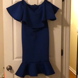 Blue flare dress